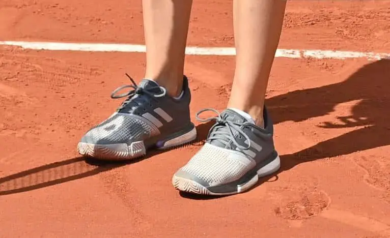 Rybakina’s shoes in the Roland Garros